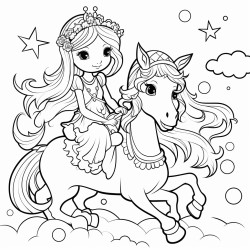 2 fairies riding unicorns with a bunny