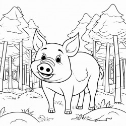 a pig in the forest