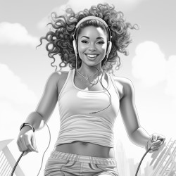 black girls jumping rope