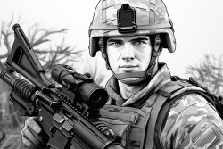army veteran military easy line