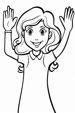 woman waving
