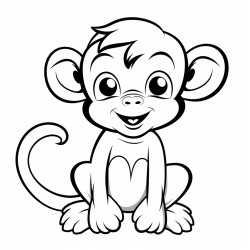 a cute monkey for children