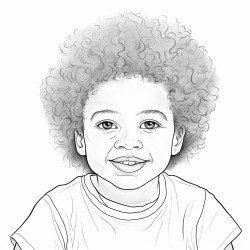 5 year old black boy with curly hair