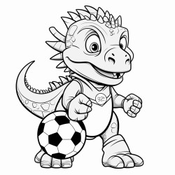 dinosaurio futbolista