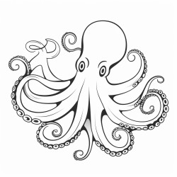 an octopus with tentacles that resemble nebulae