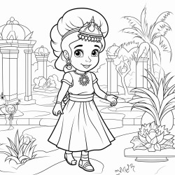 une momie gyptienne mignonne qui court dans un jardin tout en perdant certaines de ses bandelettes