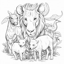 wild animals playing