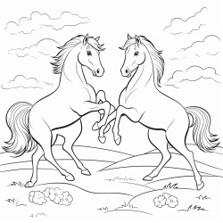 horses dancing