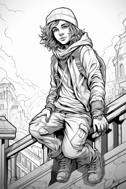 boy skateboard rider