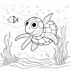 turtle under the sea
