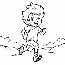 a boy who is running
