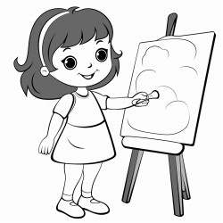 child painting