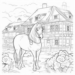 cheval et maison