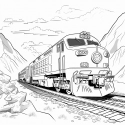 a train carrying rocks and travelling on its way