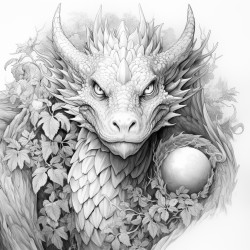 a dragon giving birth