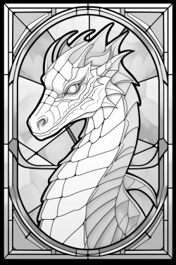 stained glass dragon