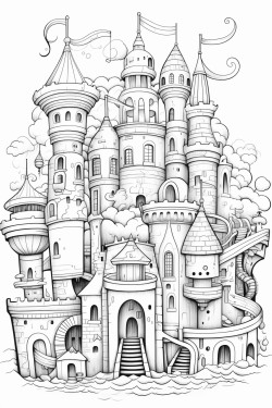 bouncy castle with magical theme