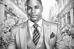 black man in a suit