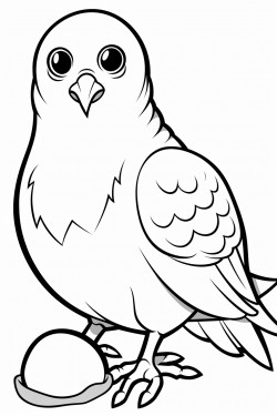 pidgeon with an egg