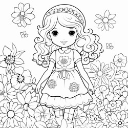 i am affirmations young girl flower garden