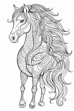 pretty horse with medium details
