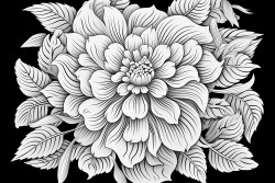 floral mandala pattern coloring book fine lines natureinspired adult style thick outlines no sketch color