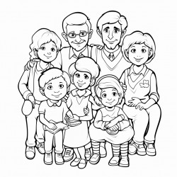 una familia compuesta por hijos tres varones de 12 aos  y 13 aos de edad y mam de 55 aos y pap