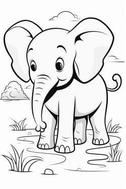 an elephant sprouting water