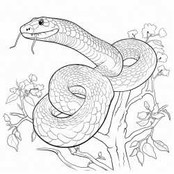 a snake on a tree