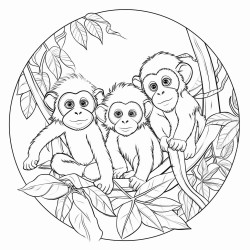 monkeys in the jungle