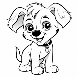 cute puppy looking back