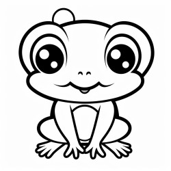 a cute kawaii frog