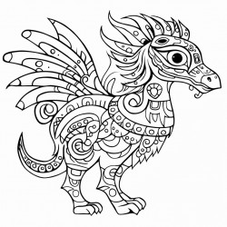 create a pencil sketch of an alebrije worksheet