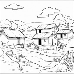 african native village