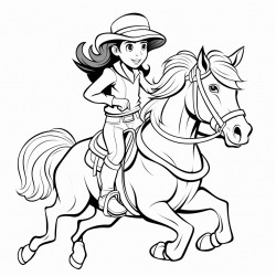 a girl riding a horse