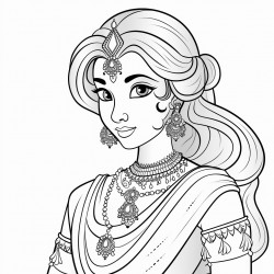 beautiful indian princess with sari