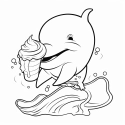dolphin with ice cream