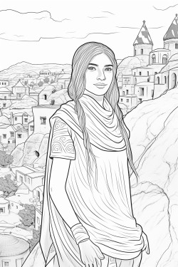 a stylish girl in cappadocia