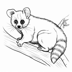 do a simple sketch of my made up animal the congo glider it has membranes stretching between its limbs to help it glide and green and brown fur for camouflage it also has teeth made for eating berries
