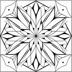 diamond starburst  a starburst pattern with diamond shapes symmetrical
