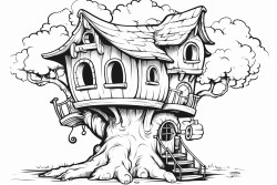fantasy little tree house for a cute little fairy