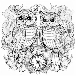 steampunk owls