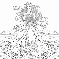 goddes of tides and seasons full body