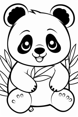 panda eating leaves