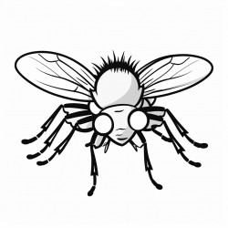 house fly flying fun ink