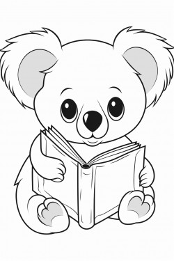 koala reading book