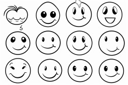 math symbols smiley faces