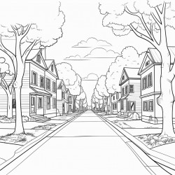 a street with trees
