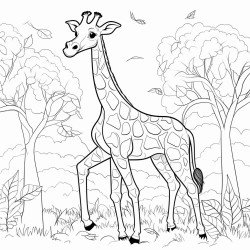 une girafe qui mange des feuille