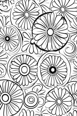 a cute zen patterns  coloring bookvector white background black and white black drawing